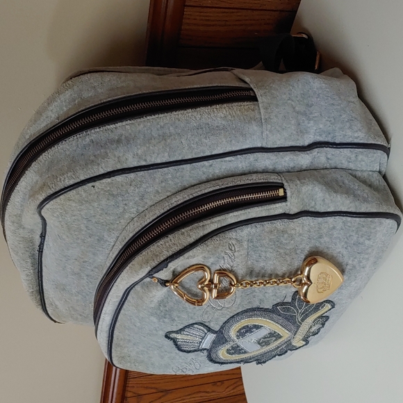 Juicy Couture y2k Vintage Velour Backpack Bag - Picture 5 of 17